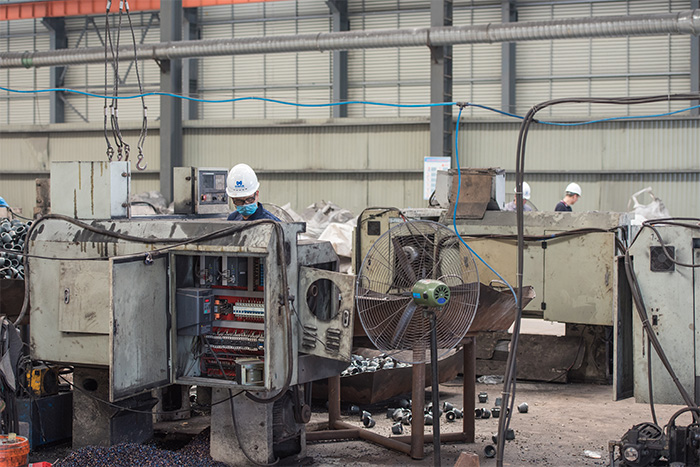 信阳网架配件-锥头加工车间